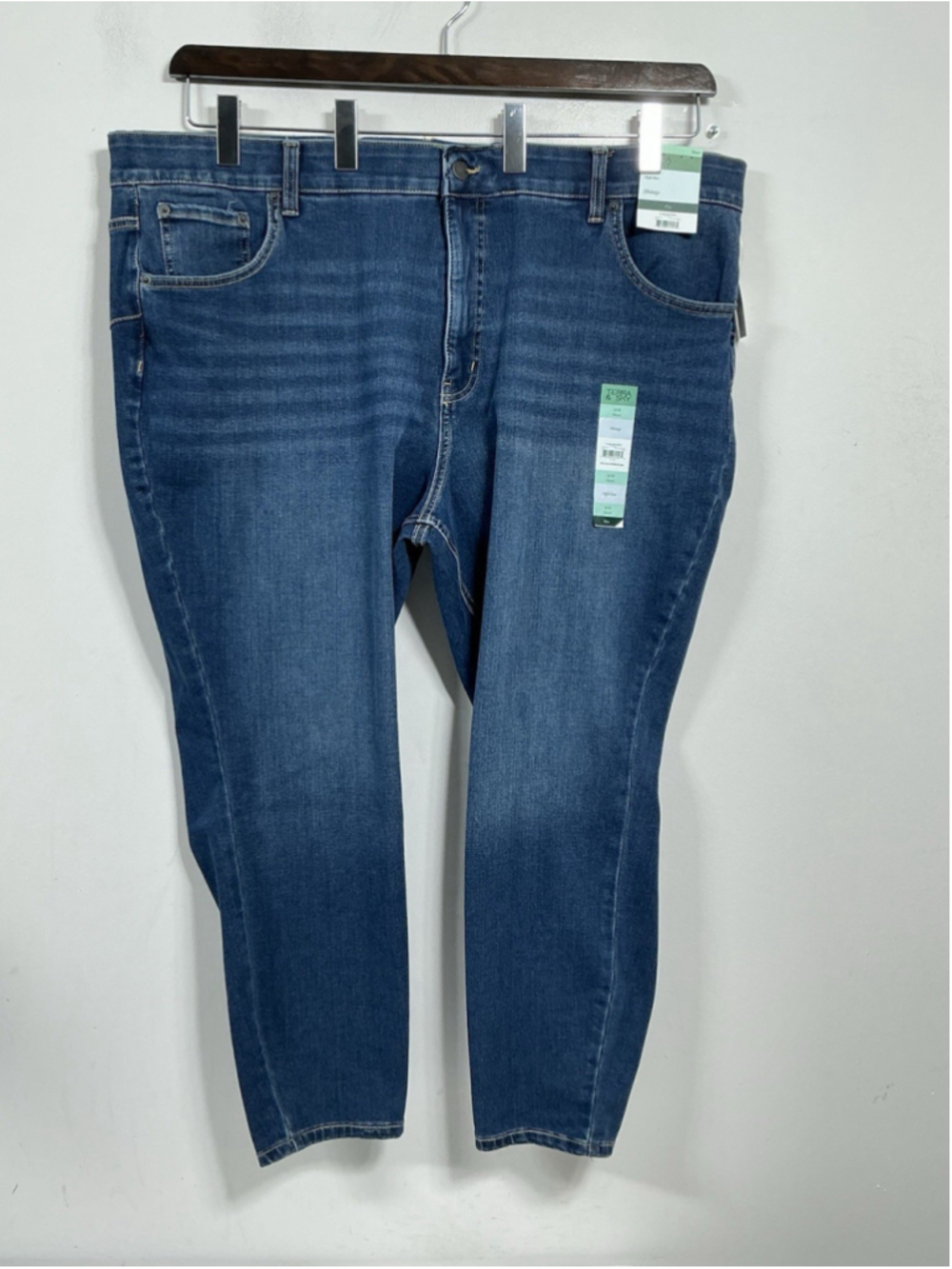 Womans NWT Terra & Sky High Rise Skinny Blue Jeans Size 26 WS